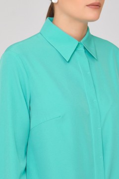 Рубашка с длинным рукавом цвета морской волны Priz(фото3)