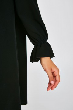 Платье короткое шифоновое чёрного цвета Priz(фото4)