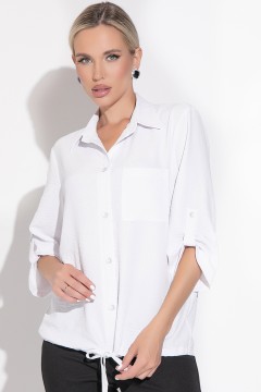 Рубашка белая на кулиске Elza(фото2)