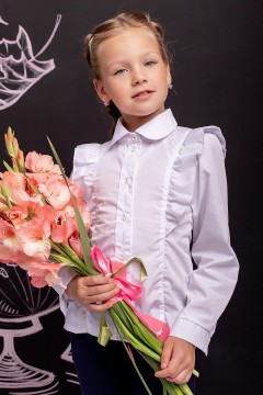 Блуза белого цвета для девочки 005 ш24 Batik(фото2)