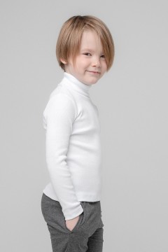 Водолазка белого цвета для мальчика К 301477/белый Ск джемпер Crockid(фото2)