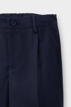 Брюки тёмно-синего цвета для мальчика ТК 46142/темно-синий брюки Crockid(фото4)