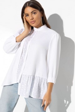 Рубашка белая комбинированная Charutti