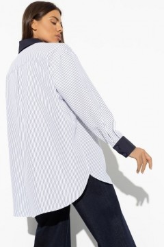 Рубашка в синюю полоску с длинными рукавами Charutti(фото4)