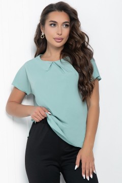 Блуза мятного цвета с короткими рукавами