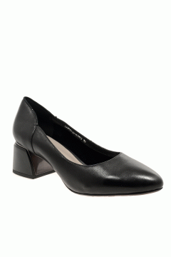 Туфли чёрные на низком каблуке Ситик