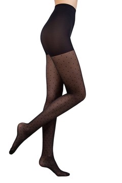 Колготки чёрные с утягивающими шортиками DOTS SLIM 29791/22С-1СП/nero Conte Elegant