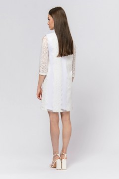 Платье белого цвета с кружевом 1001 dress(фото3)