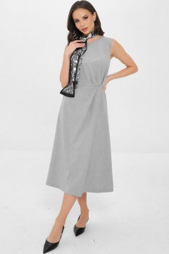 Платье без рукавов светло-серое