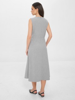 Платье без рукавов светло-серое Priz(фото4)