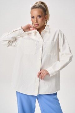 Рубашка джинсовая белого цвета