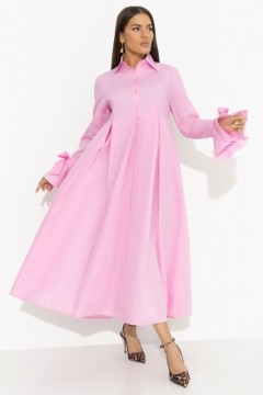 Платье длинное розовое с завышенной линией талии Charutti