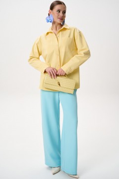 Рубашка джинсовая жёлтого цвета Elza(фото10)