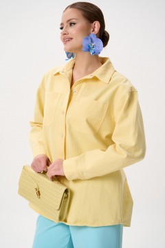 Рубашка джинсовая жёлтого цвета Elza(фото11)