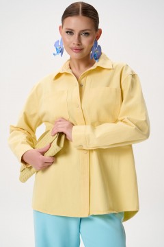 Рубашка джинсовая жёлтого цвета