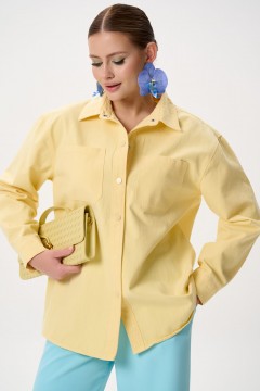 Рубашка джинсовая жёлтого цвета Elza(фото3)