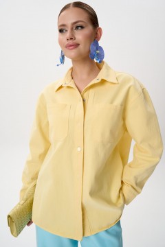 Рубашка джинсовая жёлтого цвета Elza(фото4)