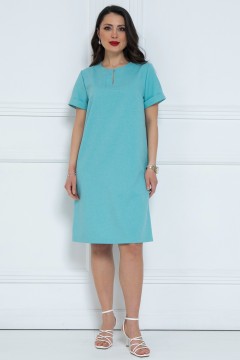 Платье бирюзовое с разрезом Diolche(фото2)