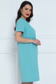 Платье бирюзовое с разрезом Diolche(фото6)