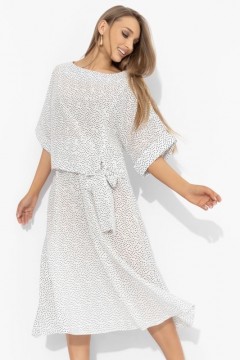 Костюм белый в горошек с юбкой Charutti