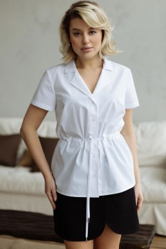 Блузка белая с кулиской Фабрика белых блуз