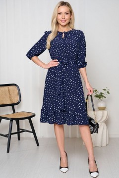 Платье синее в горошек Bellovera
