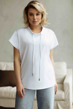 Блузка белая в спортивном стиле Фабрика белых блуз