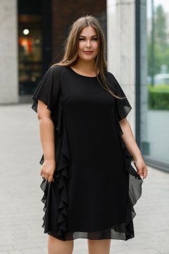 Платье чёрное из шифона Luxury plus(фото2)