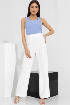 Брюки белые с защипами Charutti