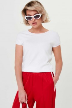 Джемпер белый с короткими рукавами Happychoice