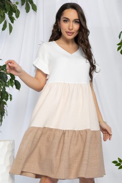 Платье свободное летнее бежевое LT collection(фото5)
