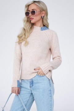 Джемпер вязаный розовый с длинным рукавом Happychoice