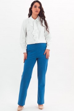 Брюки однотонные светло-синего цвета