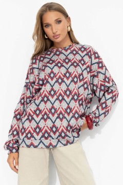 Свитшот серый в стиле oversize Charutti