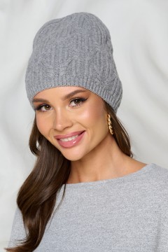 Шапка тёплая серого цвета
