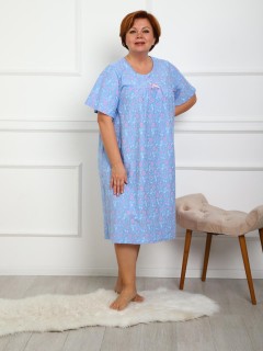 Сорочка ночная голубая трикотажная с принтом Iv-capriz(фото2)