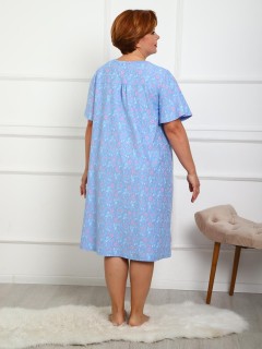 Сорочка ночная голубая трикотажная с принтом Iv-capriz(фото6)