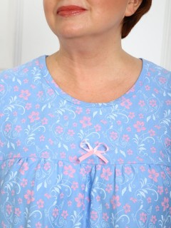 Сорочка ночная голубая трикотажная с принтом Iv-capriz(фото4)