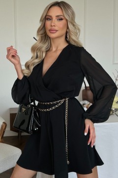 Комбинезон чёрный с юбкой-шортами
