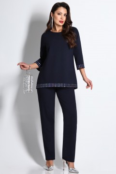 Костюм-двойка синий трикотажный с брюками Триумфальный успех, найт SelenaSonata