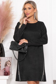 Платье чёрное из экозамши Avili