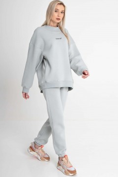 Брюки джоггеры с начёсом светло-серого цвета Kosmos