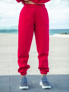 Брюки джоггеры с начёсом красного цвета Kosmos(фото2)