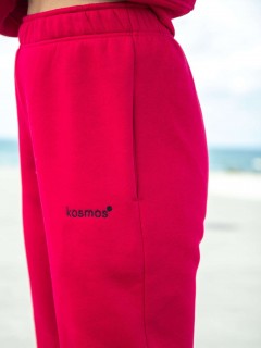 Брюки джоггеры с начёсом красного цвета Kosmos(фото6)