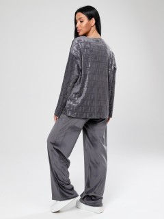 Костюм велюровый серый с брюками Iv-capriz(фото8)