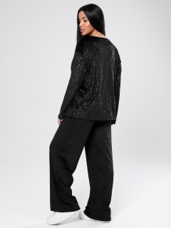 Костюм велюровый чёрный с брюками Iv-capriz(фото8)