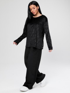 Костюм велюровый чёрный с брюками Iv-capriz(фото7)