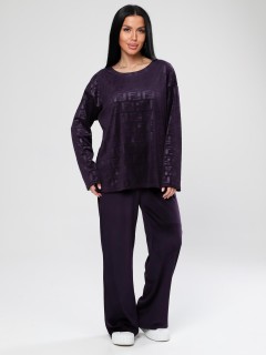 Костюм велюровый с брюками в цвете слива Iv-capriz(фото2)