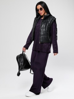 Костюм велюровый с брюками в цвете слива Iv-capriz(фото4)