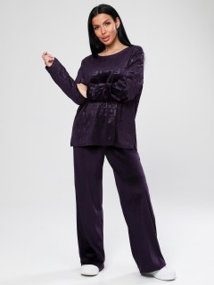 Костюм велюровый с брюками в цвете слива Iv-capriz(фото7)